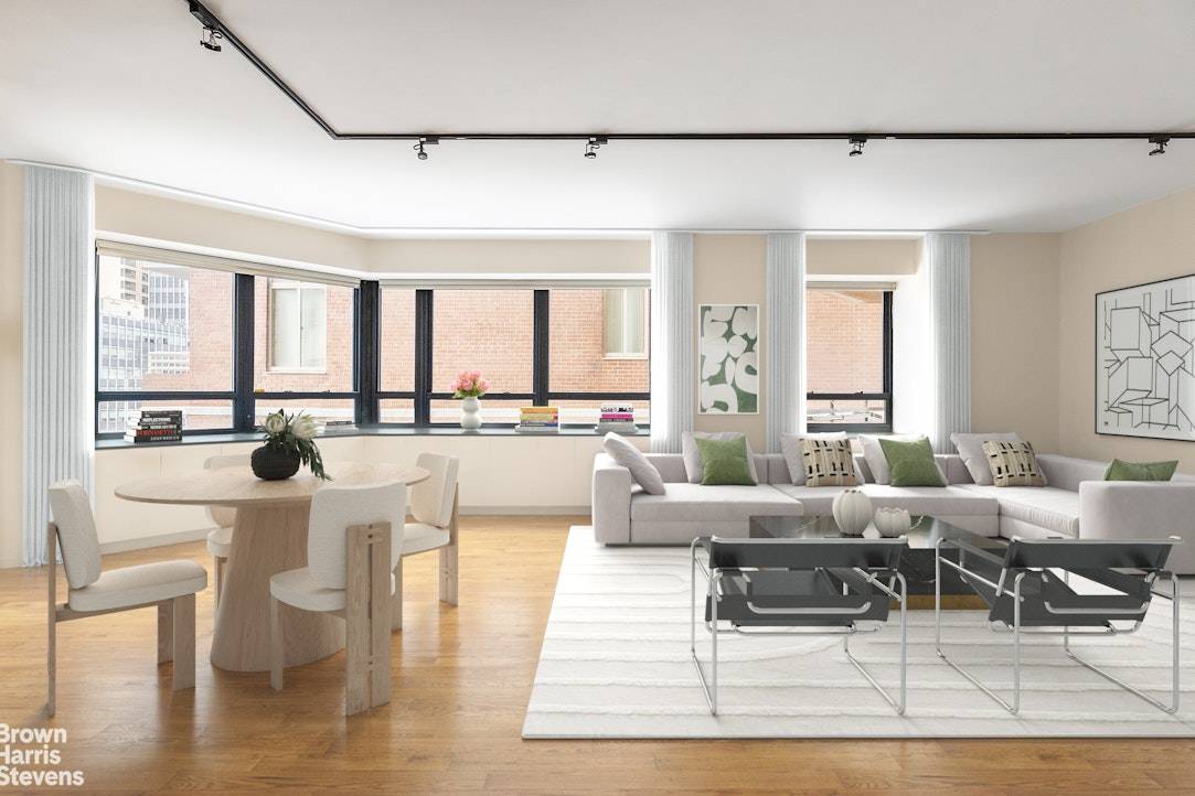 High Floor 2BR, 2BA in the Iconic Dag Hammerskjold TowerResidence 15B is an expansive two bedroom, two bathroom residence with a private balcony.
