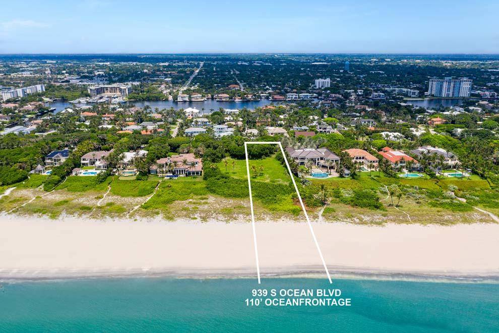 Rare opportunity. The oceanfront parcel located at 939 S Ocean Blvd, Delray Beach offers approximately 110 feet of direct oceanfrontage and endless possibilities.