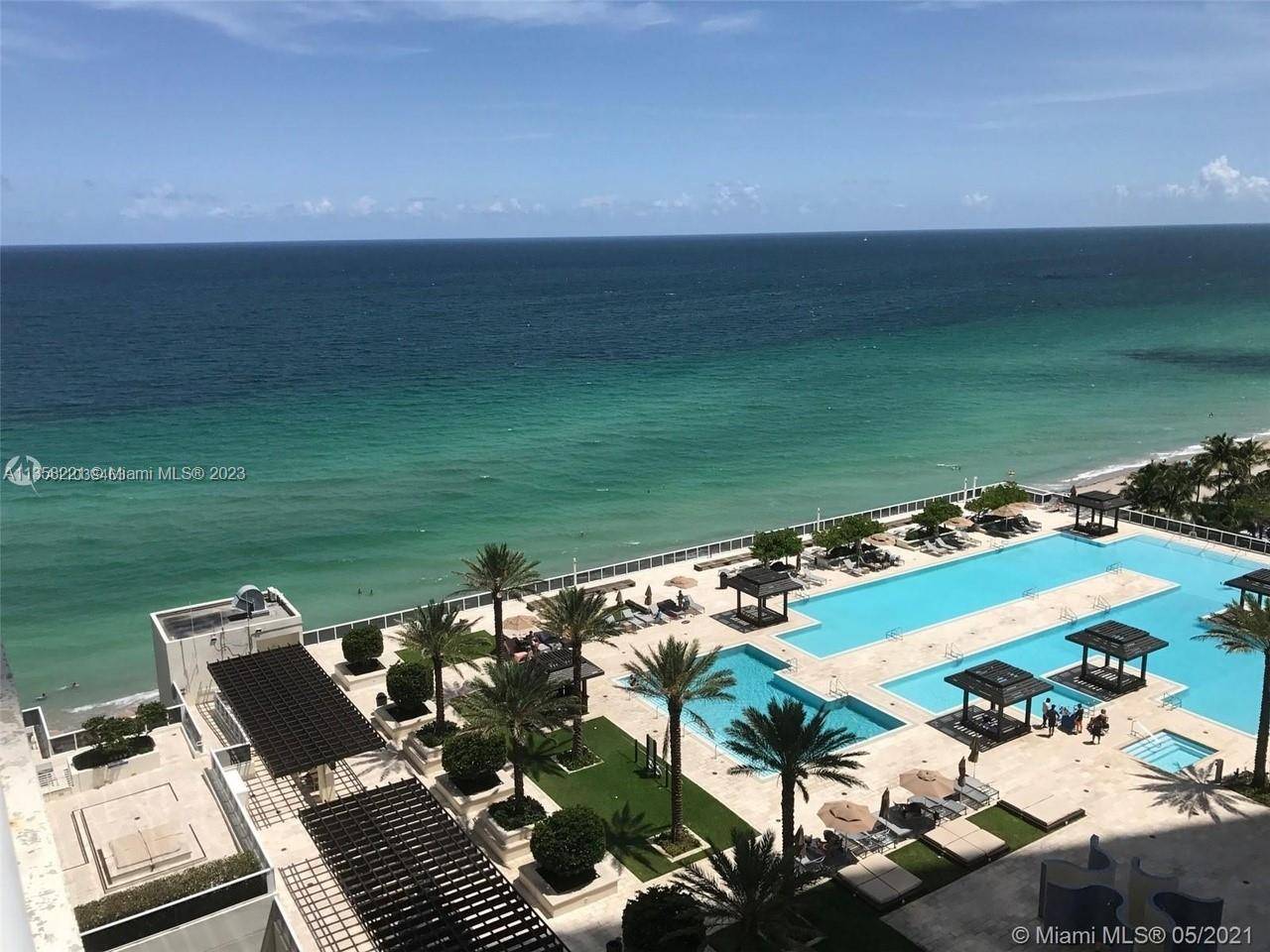 Remarkable ocean, city and pool views from this stunning fully furnished 2 Bed 2 Baths corner unit with South East exposure.