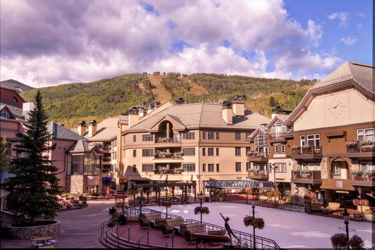 Located in the heart of Beaver Creek Village with a balcony overlooking Beaver Creek.