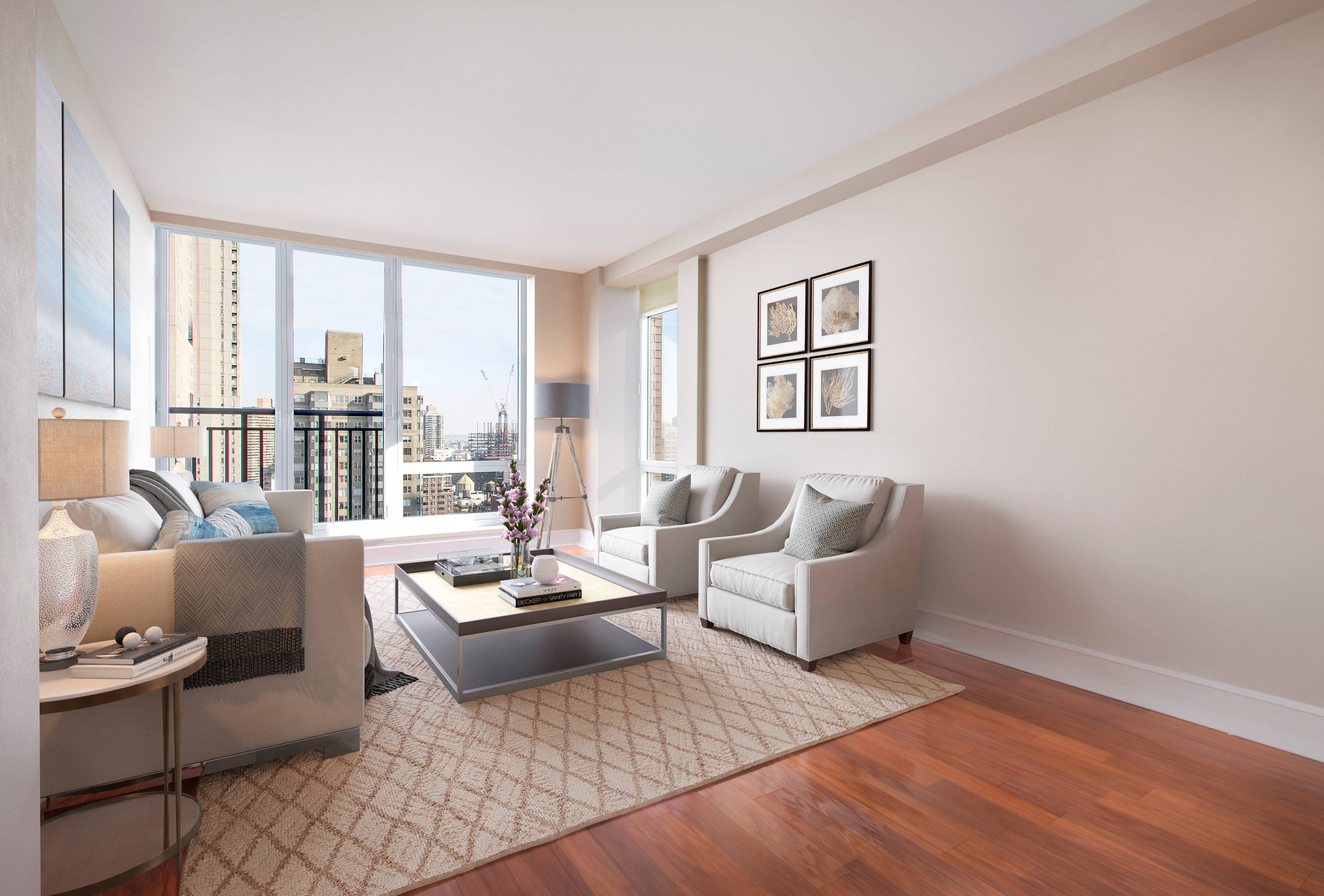 Welcome Home to the highest floor 1Bedroom available at 45 Park Avenue.