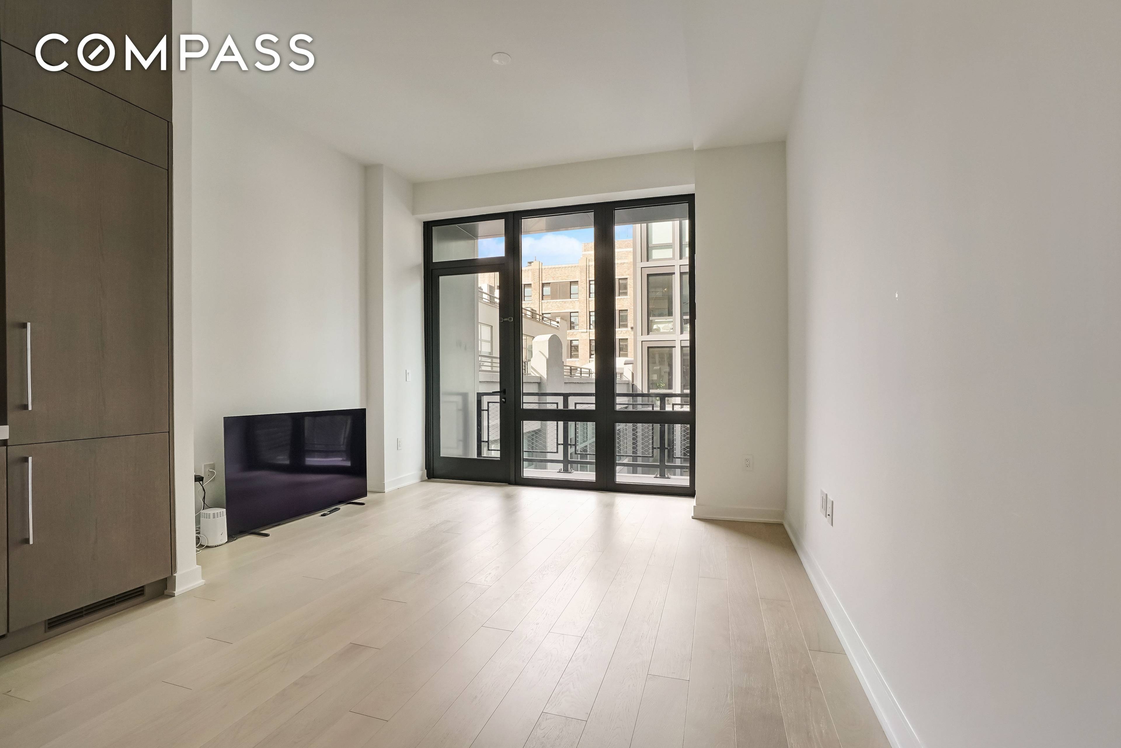 Be the first one to live in this 570 SF light filled alcove studio residence with northern exposure and a private balcony overlooking a lushly landscaped interior courtyard.
