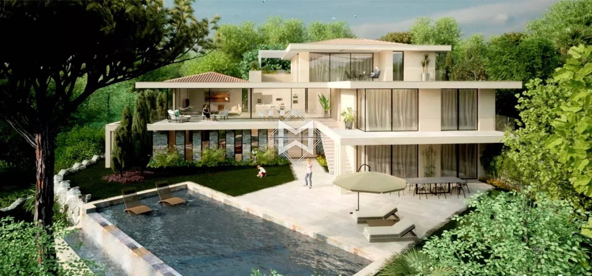 New contemporary villa with sea view