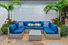 View of patio with an outdoor living space