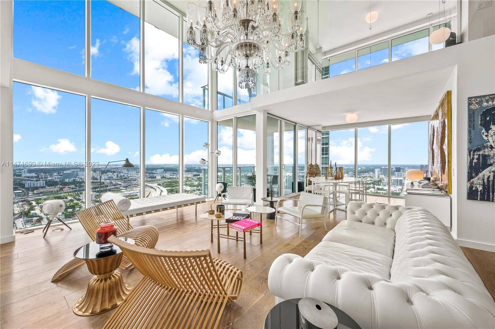As seen in Architectural Digest, Naeem Khan s upper penthouse for the first time has come to market.