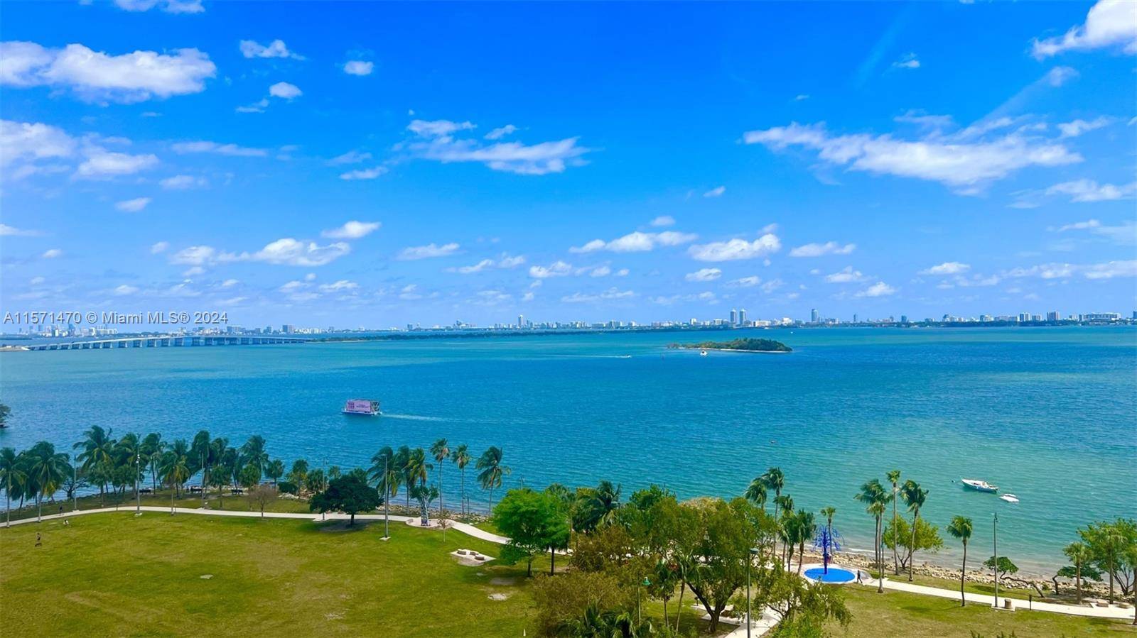 Amazing luxury condo with spectacular water views of Biscayne Bay and overlooking Margaret Pace Park.