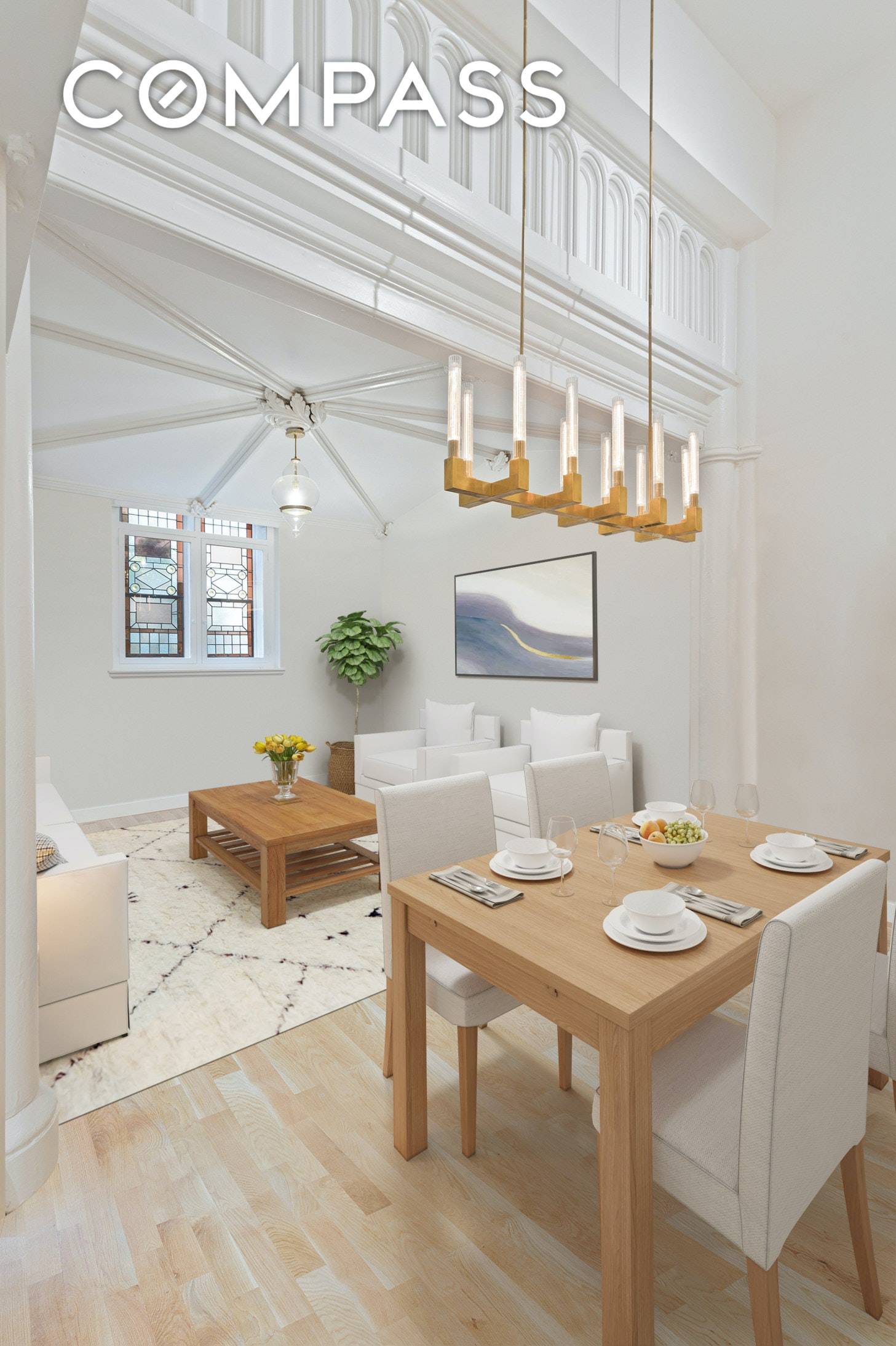 Mere steps to coveted Carroll Park in prime Carroll Gardens, this light and lofty duplex is in a converted 19th century Romanesque church.
