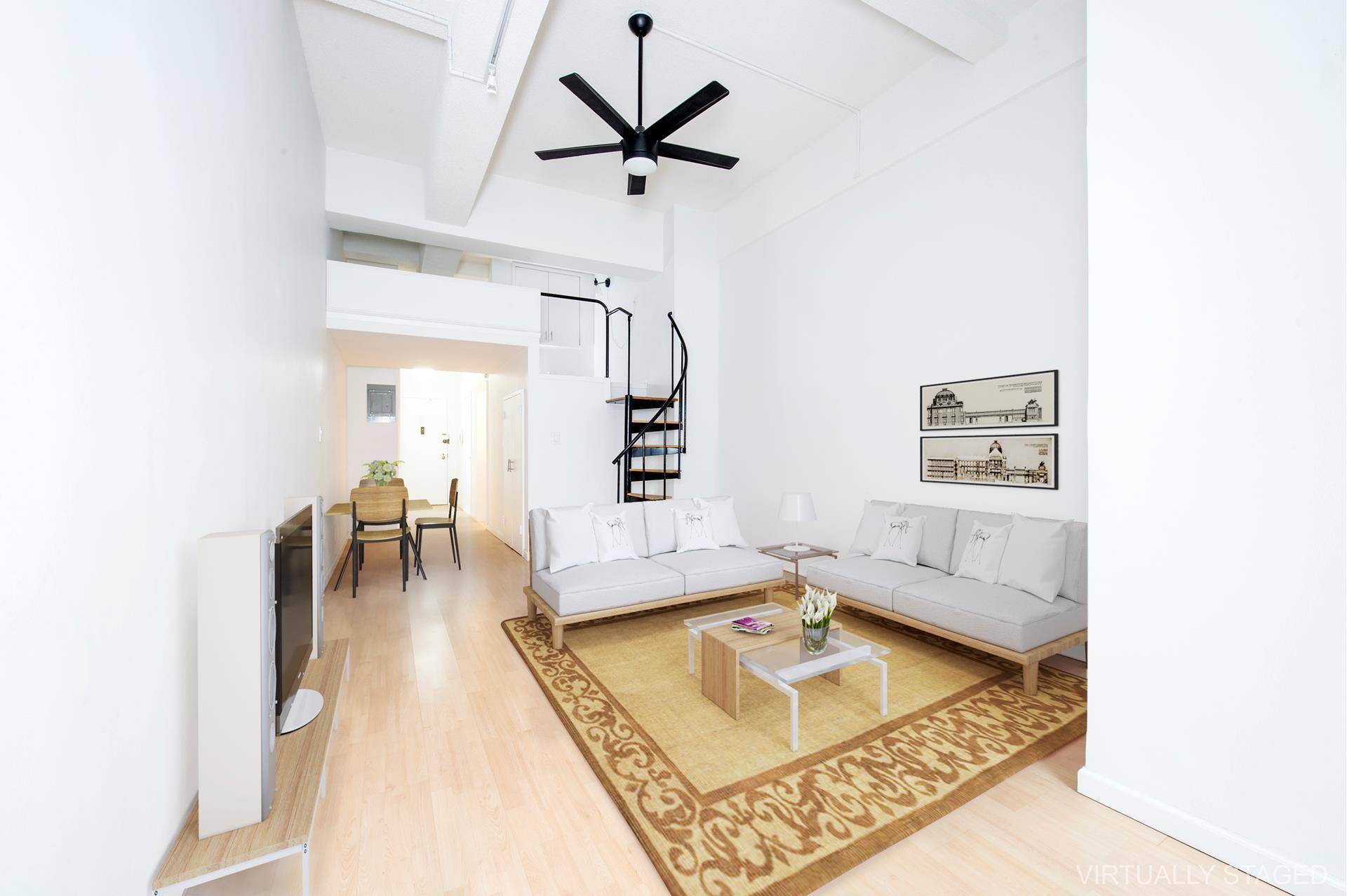Gorgeous lofted, studio apartment, gut renovated with 12 foot ceilings, creating a quintessential New York City property.