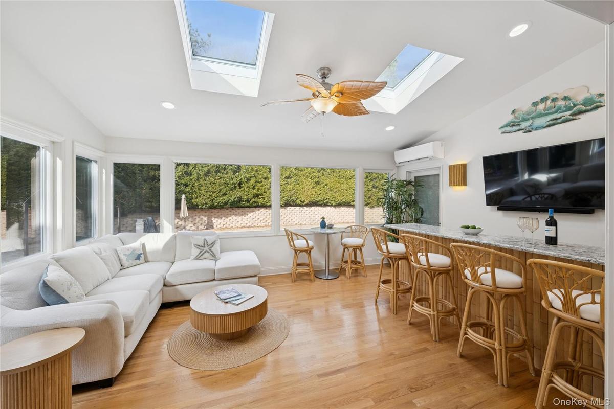 Poolside wet bar sunroom