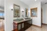 Primary bathroom — double vessel sinks
