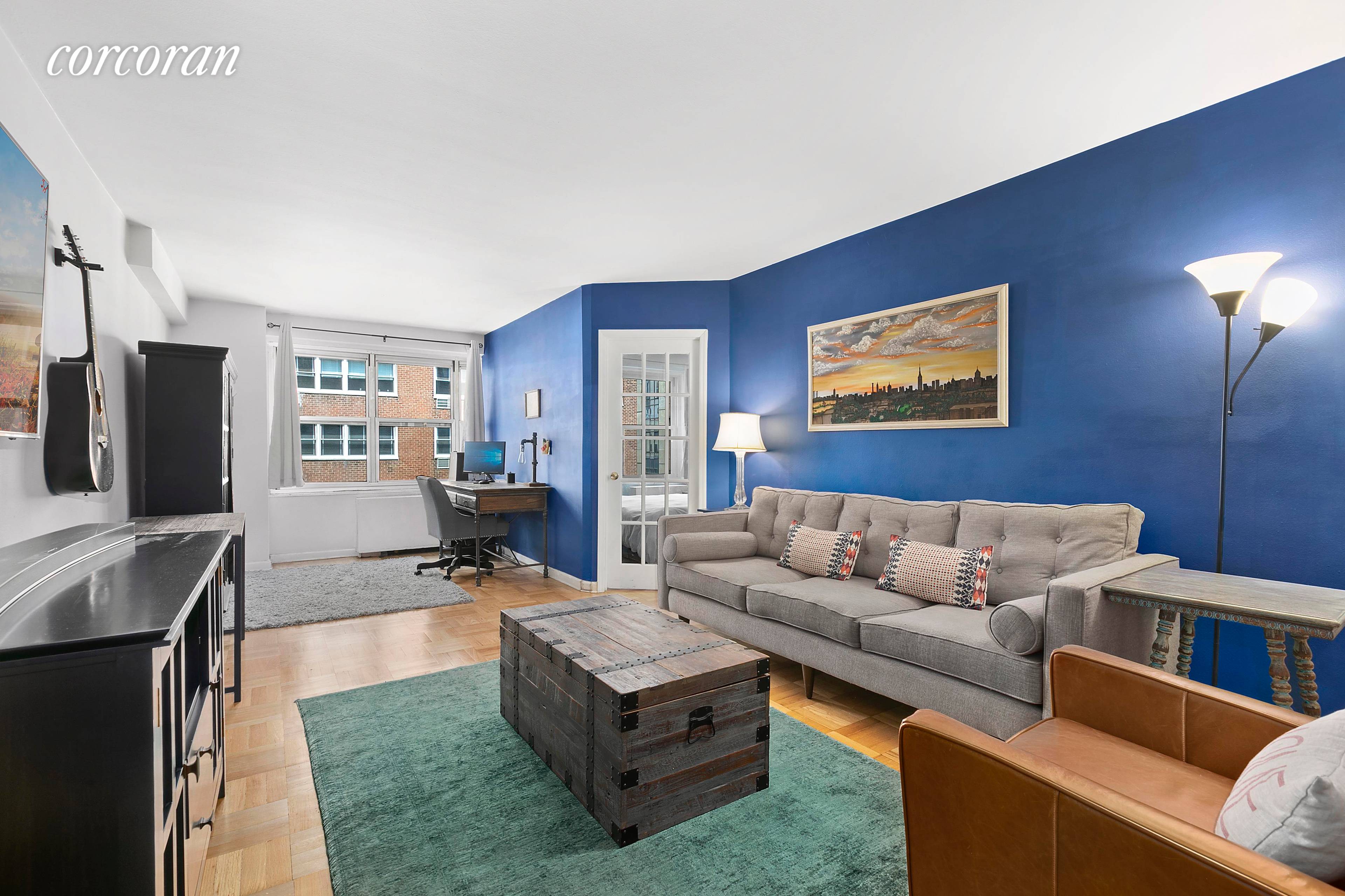 Enjoy large living spaces, with room to work from home, and excellent storage in this one bedroom, one bath home in one of New York CityA s best neighborhoods.
