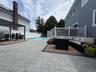 oversized patio with new pavers