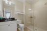 Full secondary bath with shower and tasteful finishes.