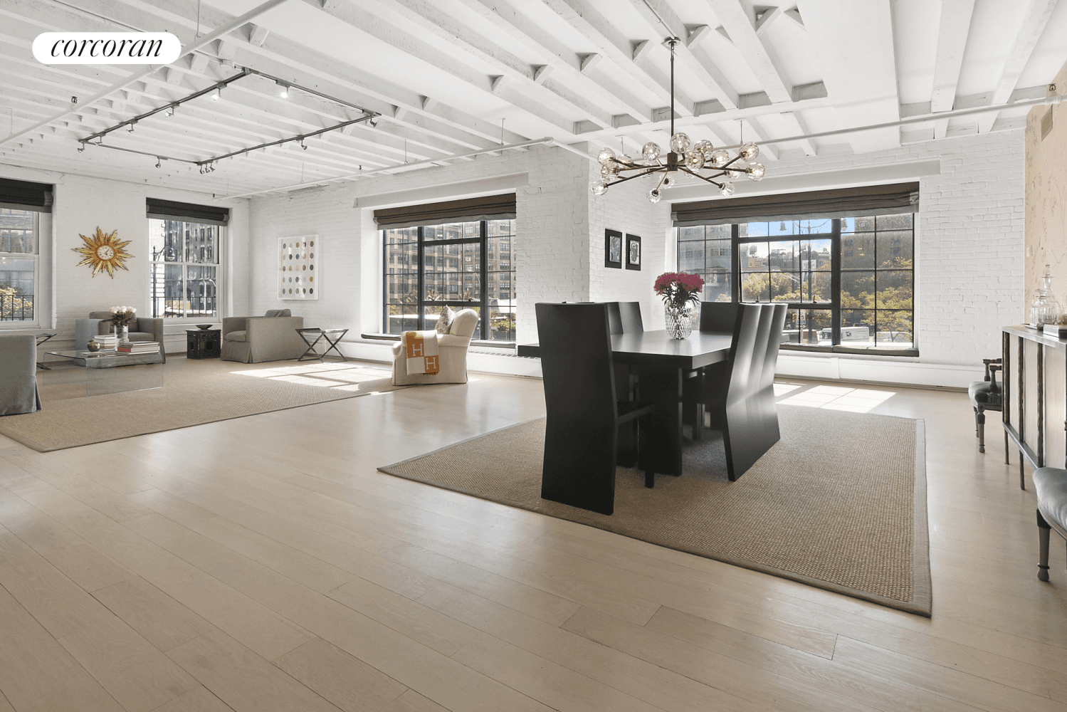 Expansive living spaces, bright windows and chic contemporary design make this convertible four bedroom, two and a half bathroom updated Tribeca loft a true oasis in one of the world's ...