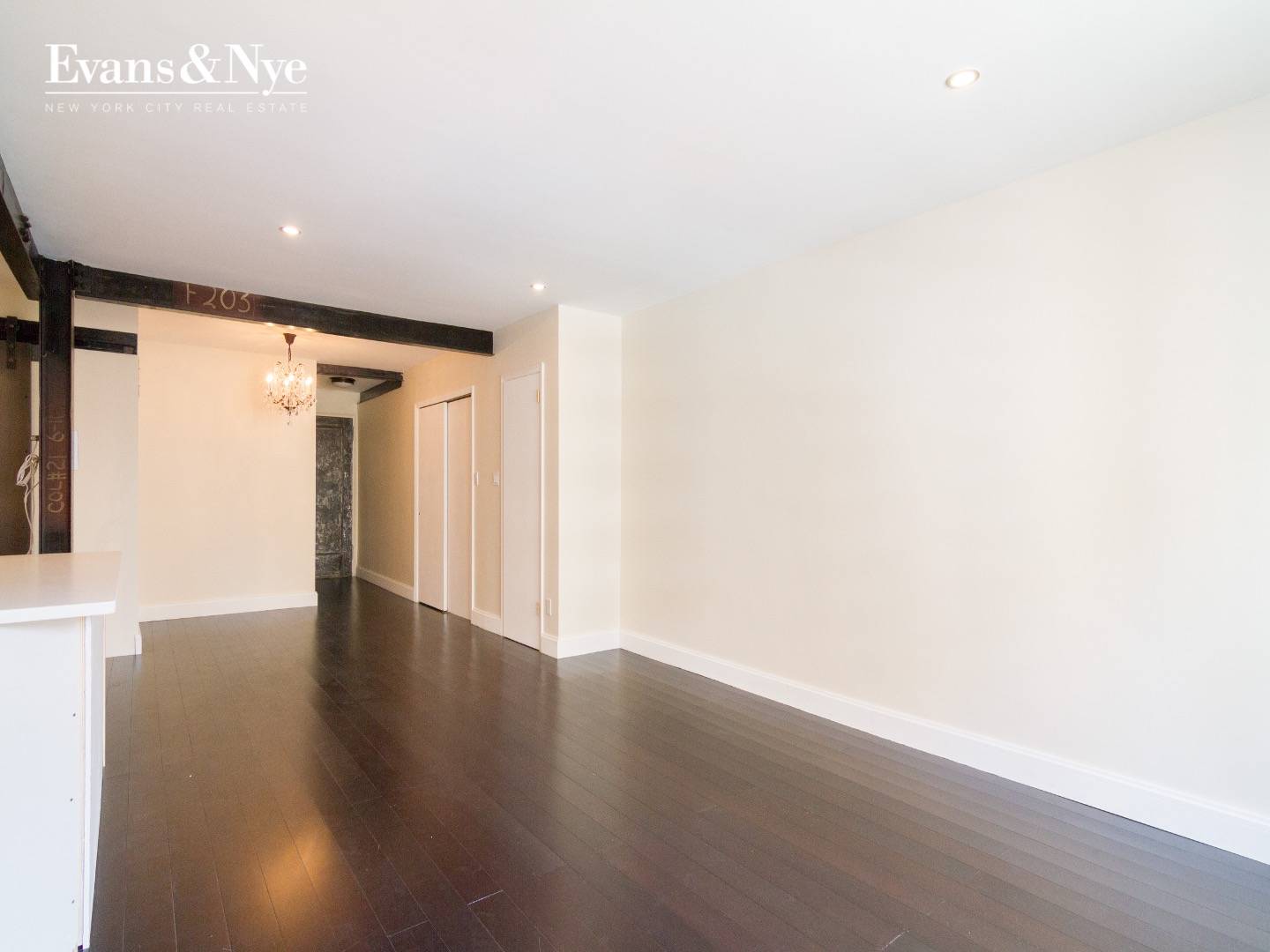 Located at number 50 East 8th Street, Apartment 5X is a two bedroom and one bathroom apartment with plenty of closet and storage space.