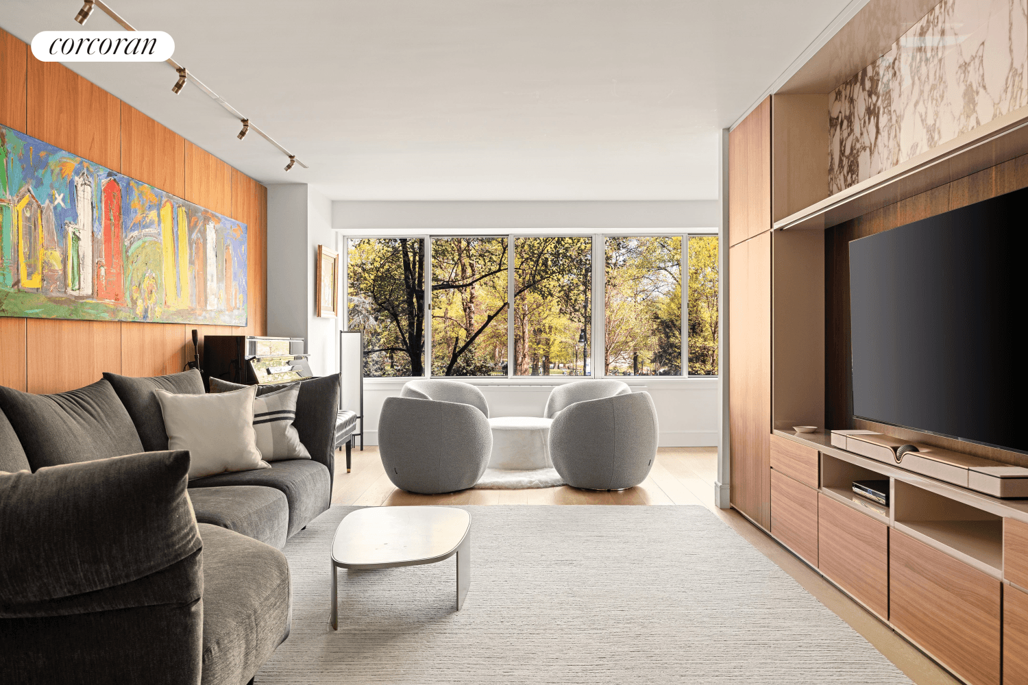 Mint Turnkey Luxury Home 30 Foot long window coverage with direct premium views of Central Park World class address and location Private showings by appointment only.