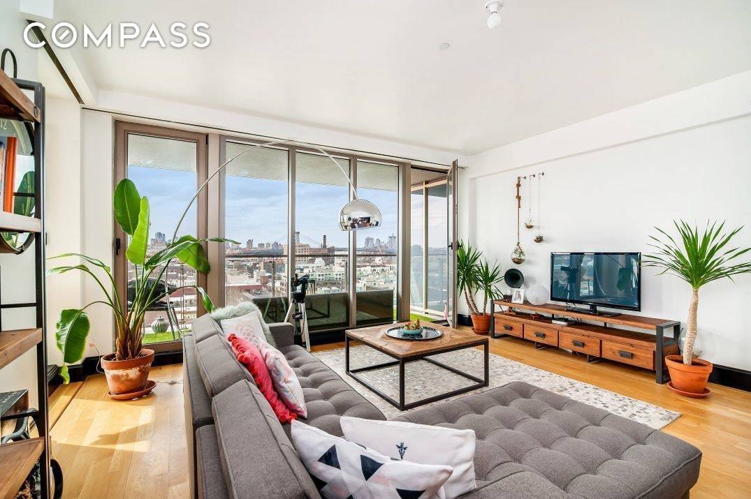 Williamsburg Luxury Massive Sun Flooded 2BR 2BA with 2 Private Terraces, Private Storage, City Views, Stainless Steel Appliances, Dishwasher, and Granite Counters, Walk In Closets, and Washer Dryer in a ...