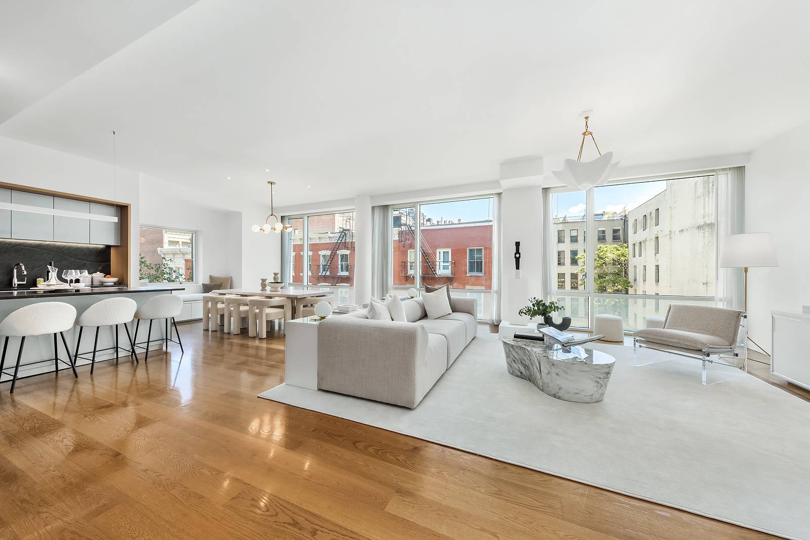 Unique Opportunity to Purchase Two Adjacent Stunning Soho Modern Lofts of 6 Bedrooms Spanning 5000 SF in Full Service Condo Introducing a rare opportunity to own two immediately adjacent modern ...