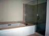 lLarge micro jetted soaking tub... over-sized glass enclosed shower... high ceiling...