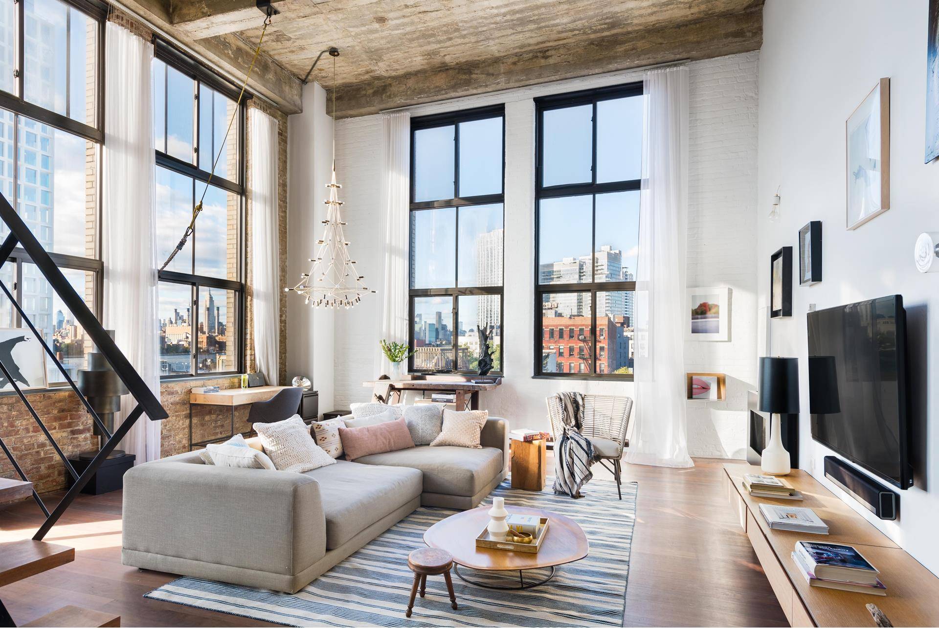 INDUSTRIAL CHIC WILLIAMSBURG LOFT Featured in WSJ amp ; NYTIMES, this exquisite duplex loft is located in the beloved converted prewar Condominium, The Esquire Building, at 330 Wythe Ave.