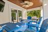 Poolside bar and TV area