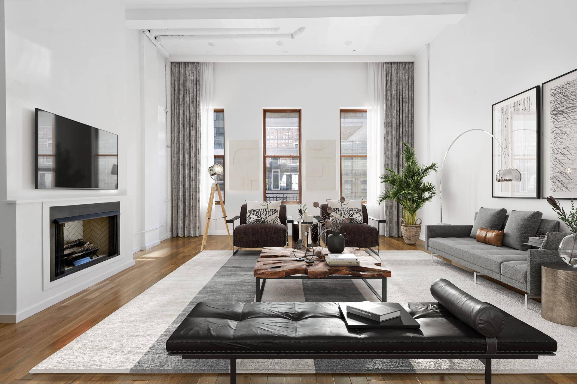 Endless possibilities for this grand 4, 544 square foot Tribeca Penthouse Loft.