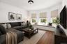2nd Floor - Den/Bedroom w/large windows and window seat, and closet