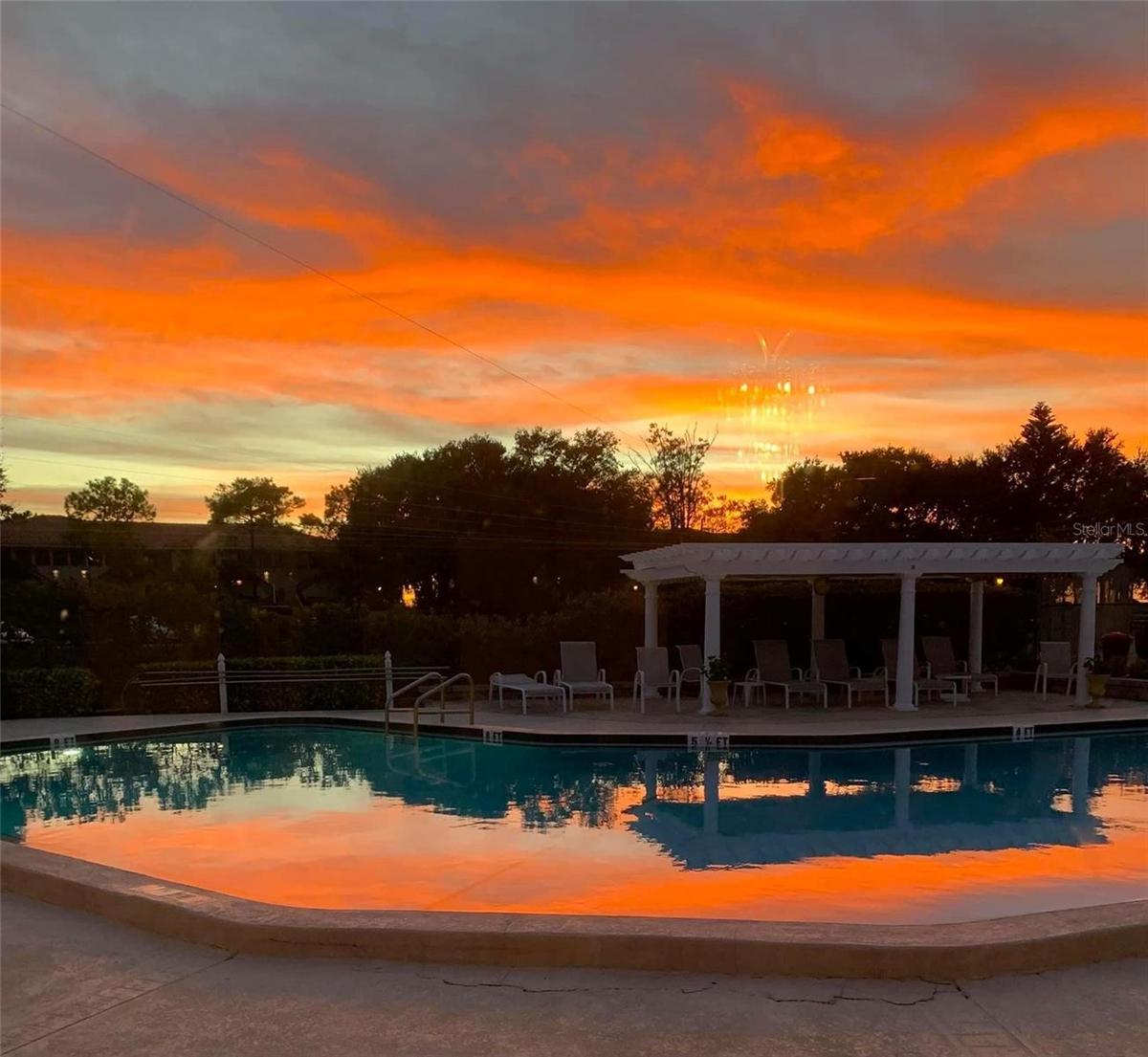 Sunset at the Pool
