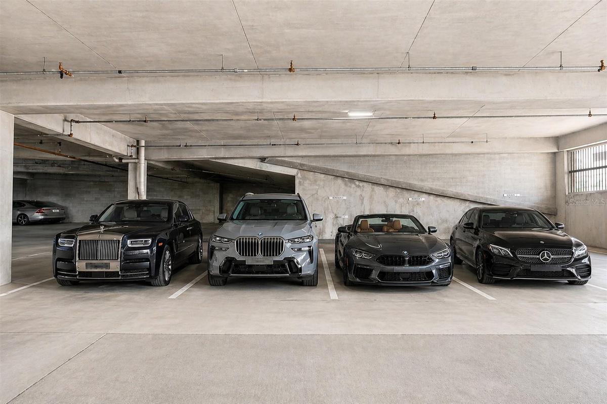 4 assigned ground-level parking spaces