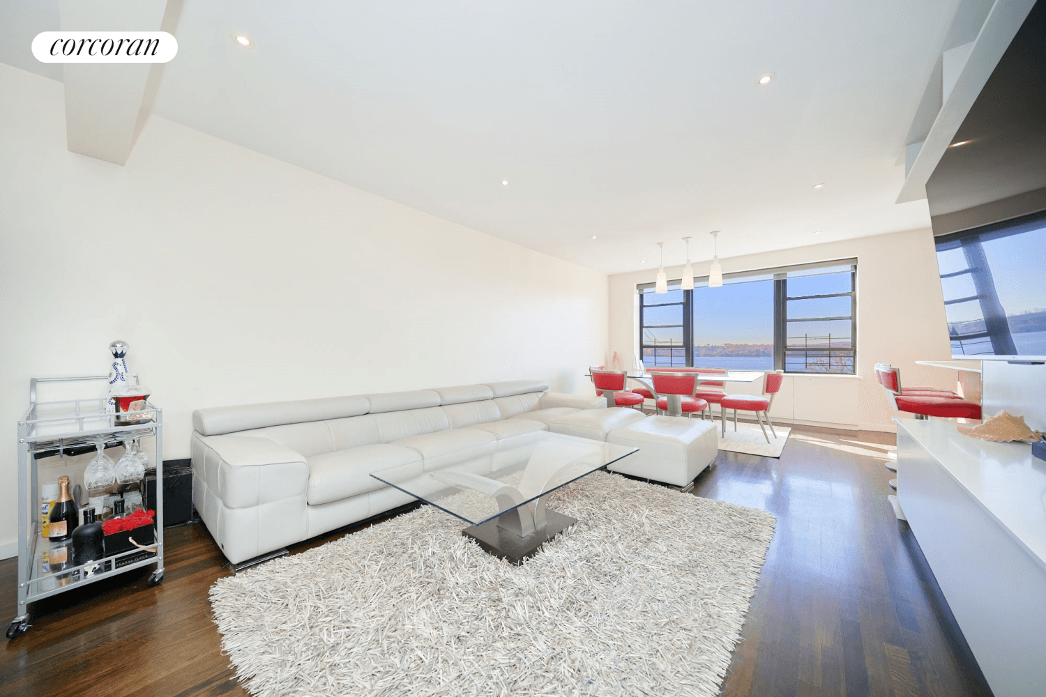 Rarely available large top floor corner 2 bedroom spectacular light and unobstructed views of the Verrazano Bridge Narrows Waterway included.