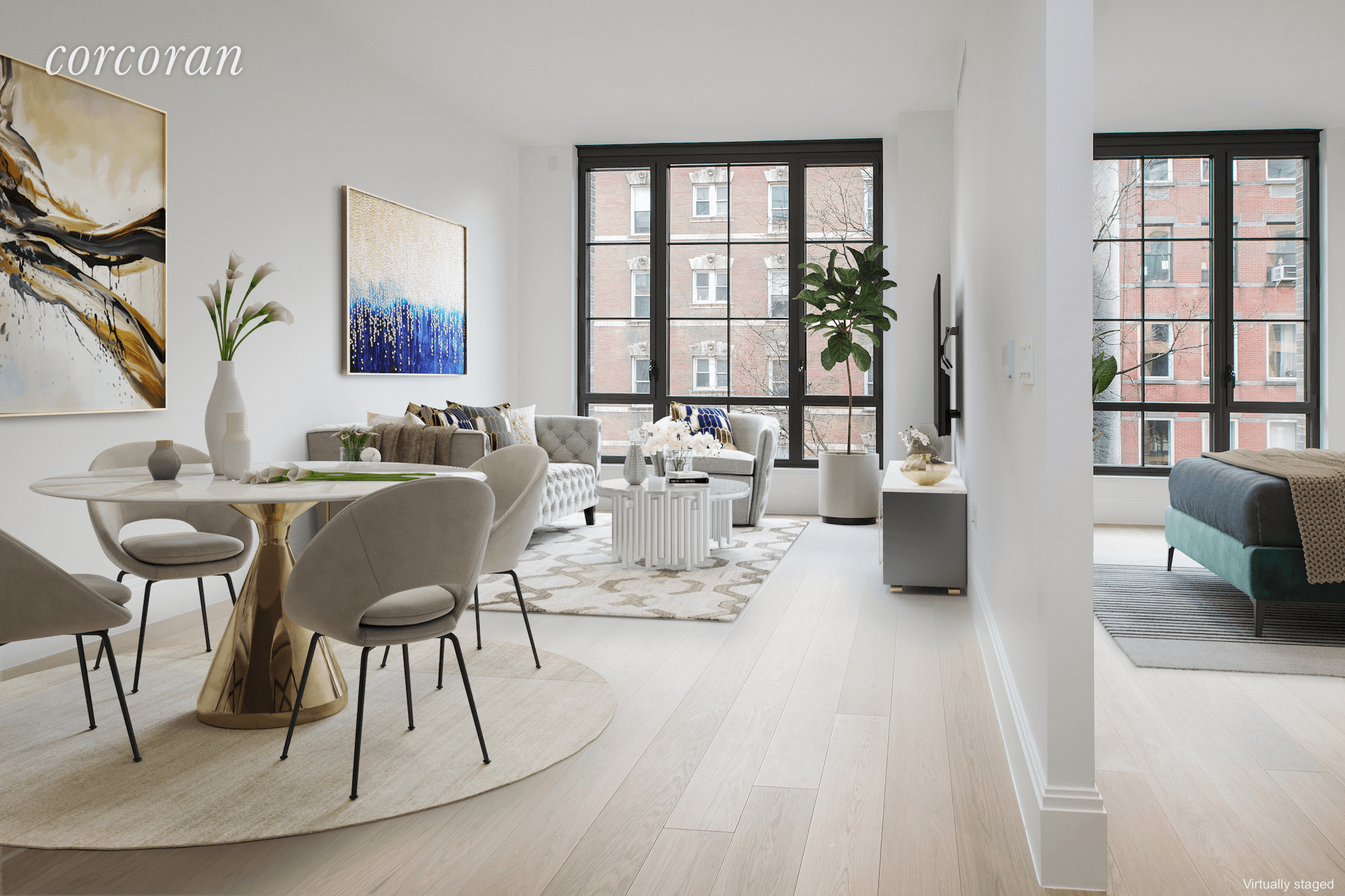 Beautiful Sunny 1BR with Southern Exposure, 10'7 High Ceiling combined with Floor to Ceiling windows brings in tons of light and lovely East Village street view.
