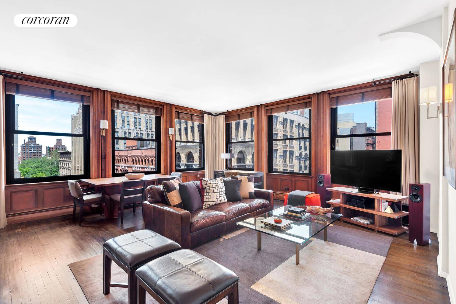 This expansive 2 bedroom, 2 bathroom corner unit at 250 Mercer Street features western exposure and direct views of Washington Square Park, stunning custom finishes and is located in the ...