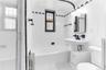 Upper level full bathroom with soaking tub and separate stand up shower