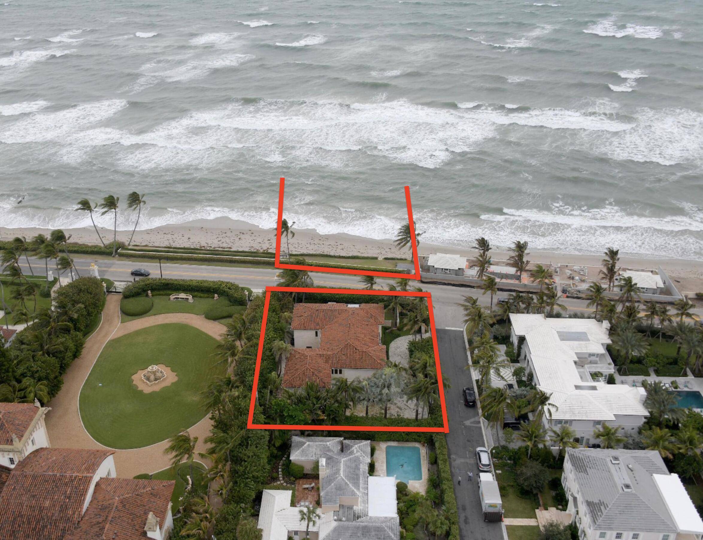 Oceanfront home well located in Palm Beach's coveted Estate Section.