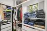 Spacious walk-in closet