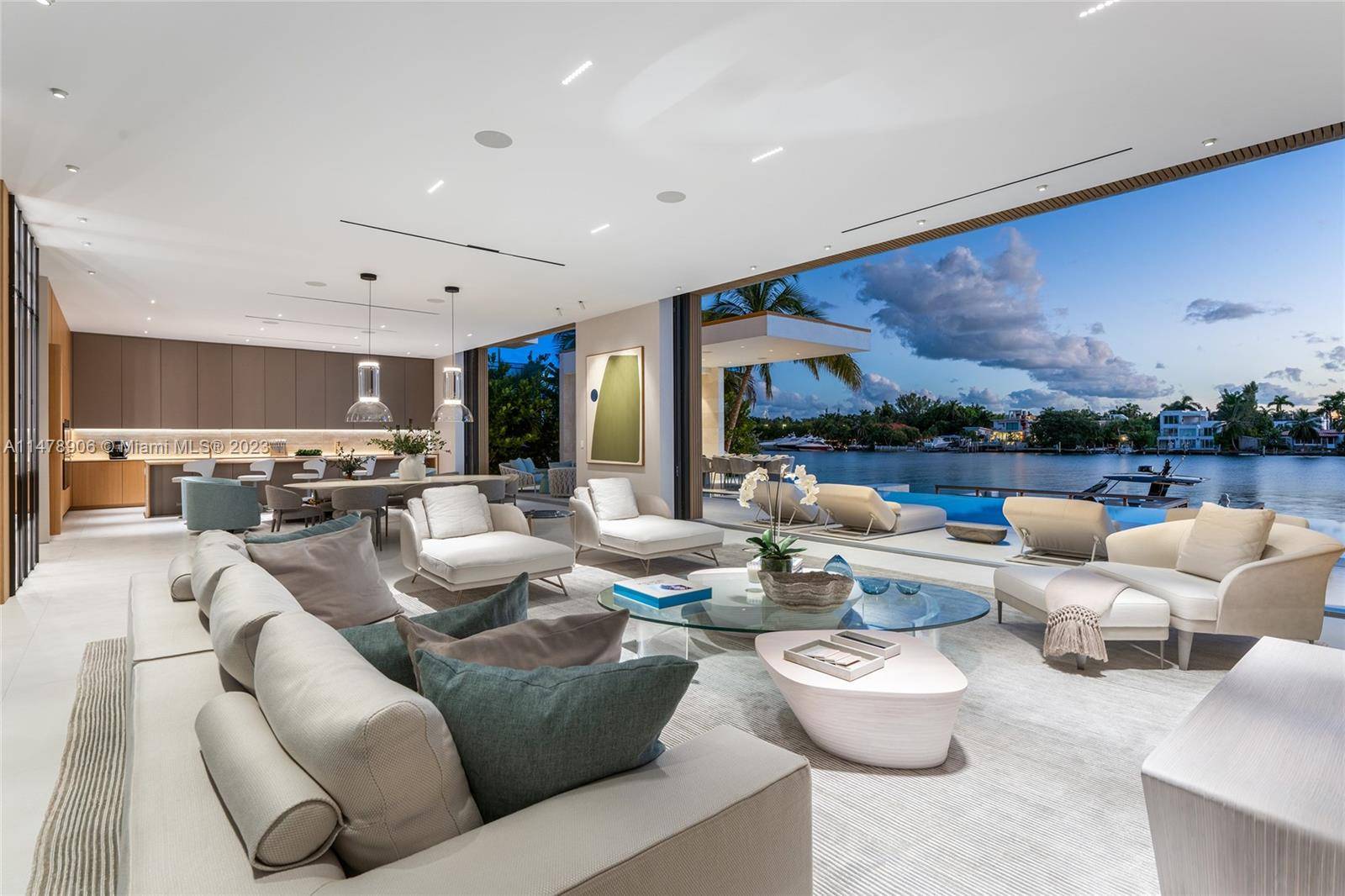 This 2 story, Ralph Choeff designed waterfront estate on guard gated Hibiscus Island truly epitomizes luxury living in Miami Beach.