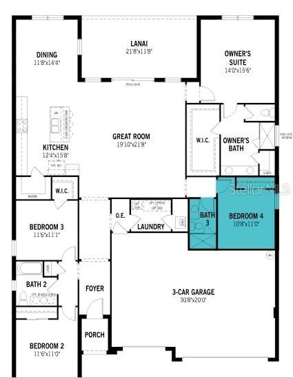 Waterbrooke Lot 1073 Floorplan with Upgrades
