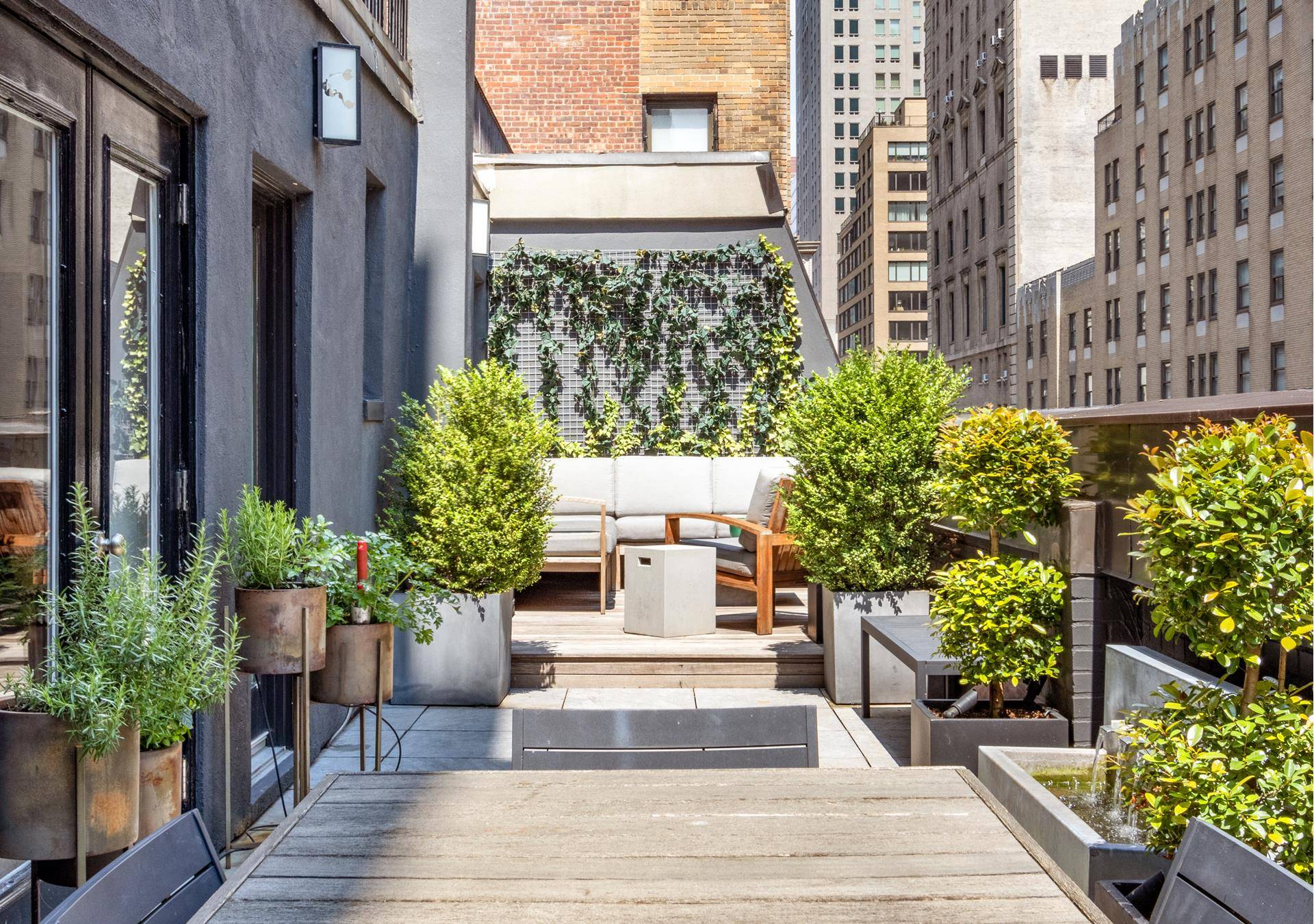 Stylish pre war penthouse with extraordinary outdoor space.