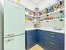 Walk in pantry with retro fridge