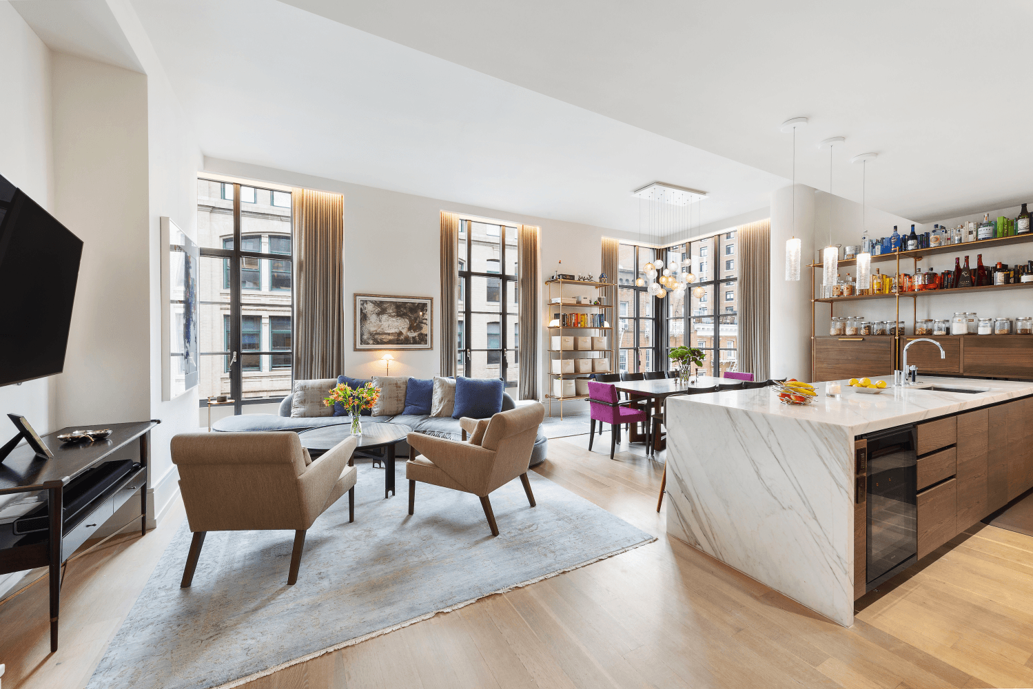 Rarely available sprawling 3 bed, 3 bath residence in the village's premiere boutique condominium, 215 Sullivan Street, now available for purchase.