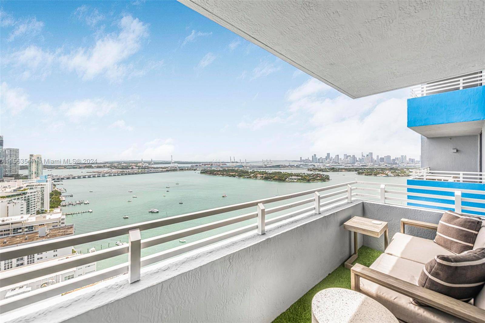 Miami lifestyle embodied in an exquisite high rise, boasting stunning panoramic views of the city skyline and bay.