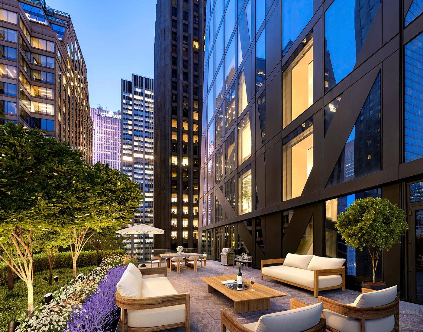 Balancing grand scale living with the intimate feeling of home, Residence 17B at 53 West 53 comprises 4, 220 interior and 800 exterior square feet, offering four bedrooms and a ...