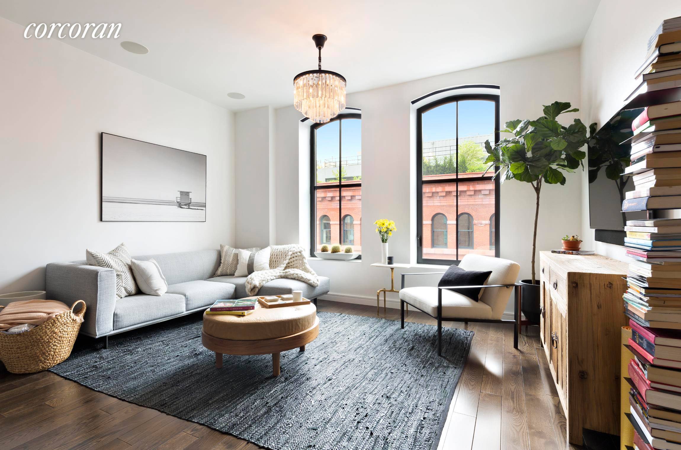Apartment 6K at the coveted building, 250 West Street, is 1035 square feet of oversized loft living in the heart of Tribeca.