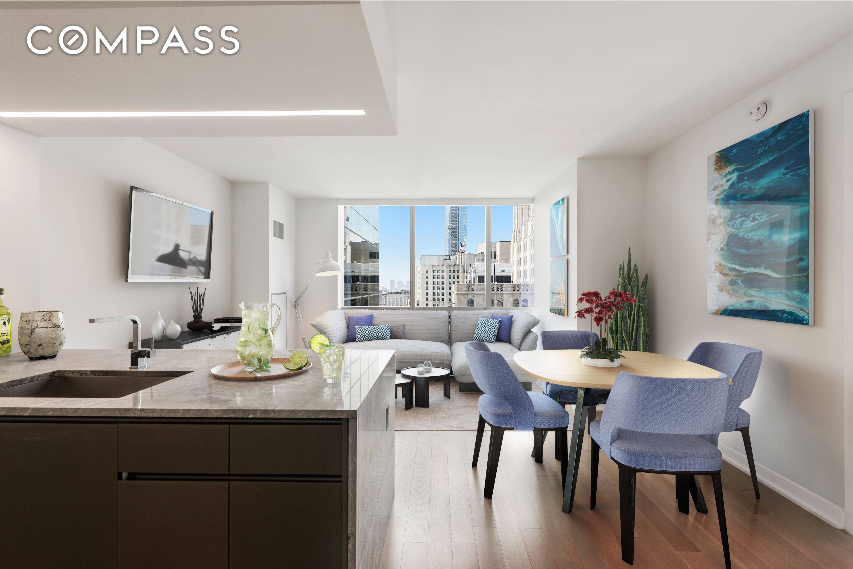 34D is a spacious 839 sf ft corner 1 bedroom at the new amenities filled 400 Park Avenue South a fashionable new condominium designed by Pritzker Prize winning architect Christian ...