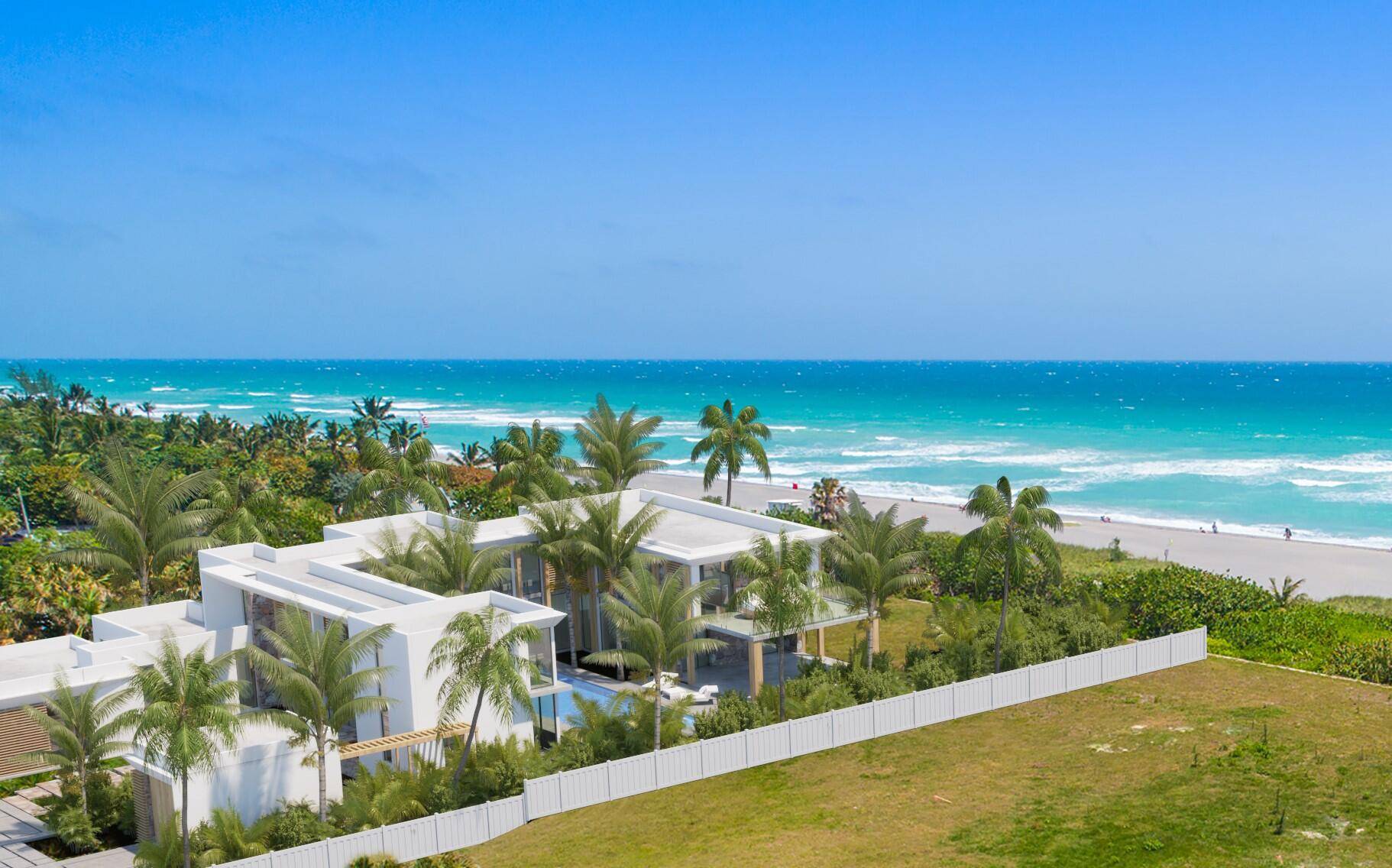 Spectacular brand new construction directly on the sand on Jupiter Island !