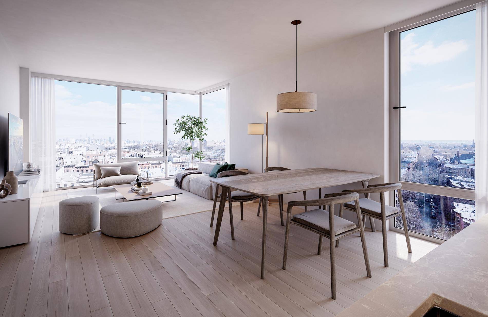 Bright 1 Bedroom with Home Office Occupancy Starts SeptemberA welcoming foyer opens into a sunlit living area that seamlessly connects to a stylish open kitchen and dining space, creating an ...