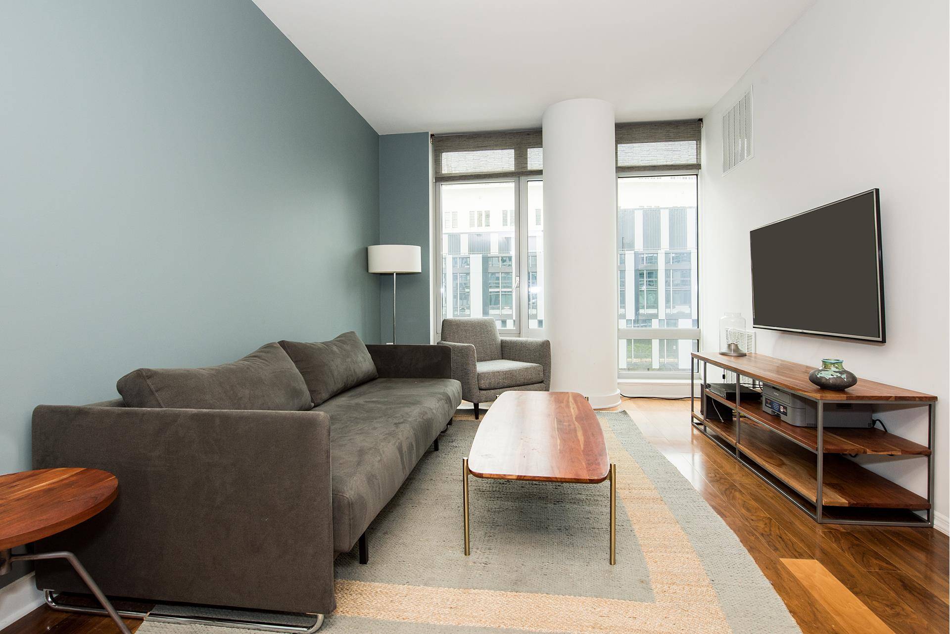 Welcome home to this amazing and bright south facing one bedroom at 2 Northside Piers complete with floor to ceiling windows, three spacious closets that have been built out, vented ...