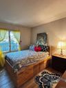Bedroom with hardwood / wood-style flooring