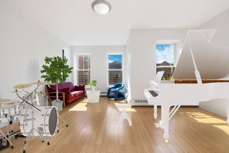 West 121st Street s only townhouse with both open east and west views provides a rare roof with a solid brick surrounding.