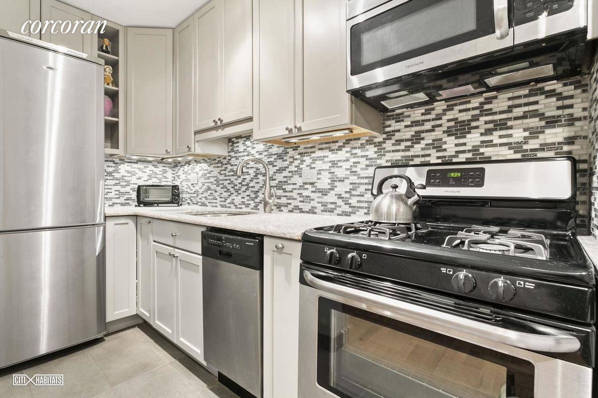 Very Large, Rare, Corner Exclusive at The Wendhorn A Renovated One Bedroom 1 Bath, West facing Windows in the Living Room and North facing Windows in the Bedroom, Multiple Double ...